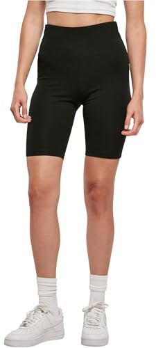 Urban Classics Women's Ladies Organic Stretch Jersey Cycle Shorts Yoga Shorts, Black, XL