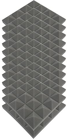 Sound Proofing Panels,Acoustic Panels 12PCS 25X25X5CM Soundproofing Acoustic Foam Tiles Noise Sound-Absorbing Sound Treatment Studio Room Absorption Tiles Foam(Grey)