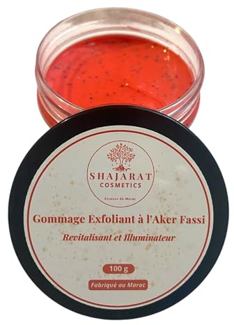 Aker Fassi Scrub - naturlig exfoliering och hudens glans - återfuktande och reparerande - lämplig för alla hudtyper - 100 % traditionell och ekologisk-100 g