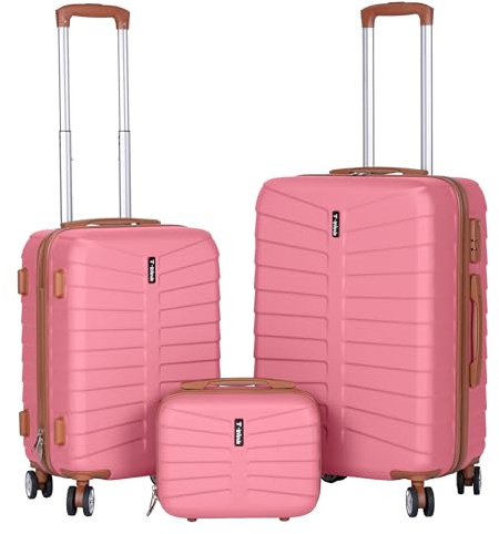 Juego o Set de 3 Maletas de Viaje Oferta | 4 Ruedas Dobles giratorias | Neceser | Maleta de Cabina | Equipaje de Mano | Cerradura con combinación | Ligeras y Resistentes | Asa telescópica.
