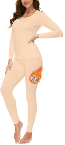 Prontiaduscire Conjunto Térmico para Mujer Primavera-Otoño-Invierno | Ropa Interior de Manga Larga y Pantalón | Camiseta Térmica Transpirable para Hogar y Salidas Diarias