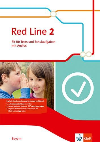 Red Line 2. Ausgabe Bayern: Fit für Tests und Schulaufgaben mit Audios Klasse 6 (Red Line. Ausgabe für Bayern ab 2017)