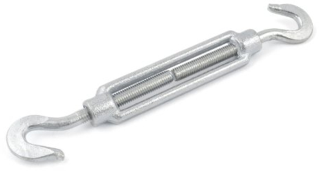 DQ-PP 10 Stk. Spannschloss Haken – Haken M12 verzinkt Spannschraube Spannschlösser