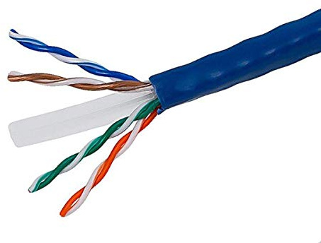 Monoprice Cat6 Ethernet Bulk Cable - Network Internet Cord - Stranded, 550Mhz, UTP, CM, Pure Bare Copper Wire, 24AWG, 250ft, Blue