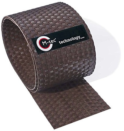 M-tec Technology Rattan Sichtschutzstreifen 19cm x 2,55m (HxL) 1 Streifen braun