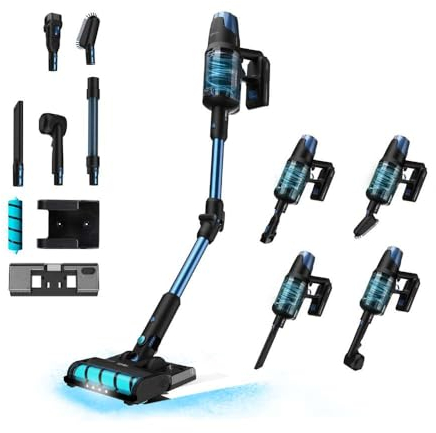 Cecotec Aspiradora sin Cable Escoba - Vertical Conga Rockstar 8500 Infinity ErgoWet Animal T. 4 en 1, 680W, 30kPa, Autonomía 100 mins, Cepillo Jalisco, 250AW, Incluye Water Tank y Accesorio Animales