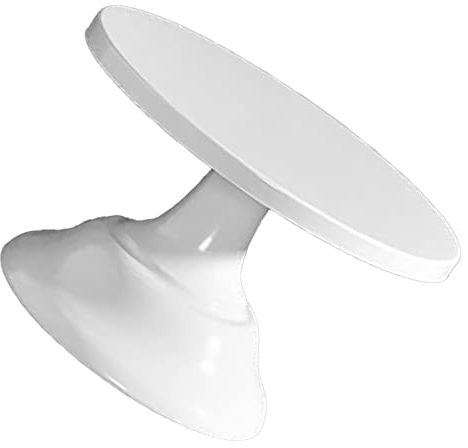 Alzata per Torta in Metallo, Porta Torta in Metallo Resistente per Feste (Piccolo bianco)