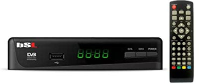 Receptor DVBT2 HD BSL-255 | Decodificador Para TV Digital Terrestre de Alta Definición Full HD 1080P | Soporta H.265 10 Main HEVC | Display Digital y Mando a Distancia | Entrada Scart, USB y HDMI