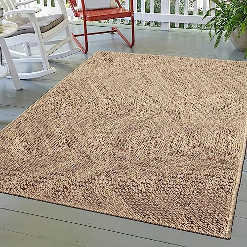 Teppich-Traum In- und Outdoorteppich Läufer modern robust Jutelook wetterfest Balkon Garten Terrasse 200x290cm
