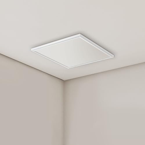 EVOKOR Infrarotheizung Deckenmontage 400W, Infrarotheizung Heizplatte Heizkörper Heizpaneel, Infrarot Deckenheizung mit Überhitzungsschutz, Elektroheizung Energiesparend-627 * 627mm