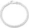 Tony Fein Königsarmband Rund 4mm 925er Silber Massiv Gestempelt Diamantiert Hochglanzpoliert für Damen und Herren Made in Italy