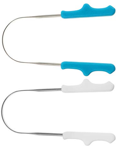 FRCOLOR 2 Pz Pulisci-lingua spazzola per la lingua pulitore orale portatile light strumento per raschiare la lingua dispositivo per raschiare la lingua raschietto per lingua attrezzo