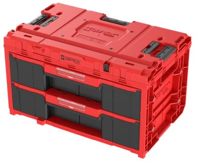 QBRICK SYSTEM Cassetta Attrezzi Vuota Porta ONE Drawer 2 Toolbox 2.0 RED Ultra HD Rosso 587 x 380 x 340 mm