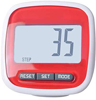 NOENNULL Simple LCD Display Pedometer Step Counter 3D Pedometer Running Passometric Counter with Clip
