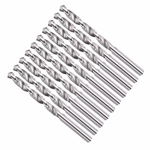 CoCud Drill Bit, 6.5mm Cutting Diameter, 4241 HSS 118° Cutting Angle Uncoated Bright Versatile Jobber Bits - (Applications: for Drilling Plastic Wood Soft Metal), 10-Pieces