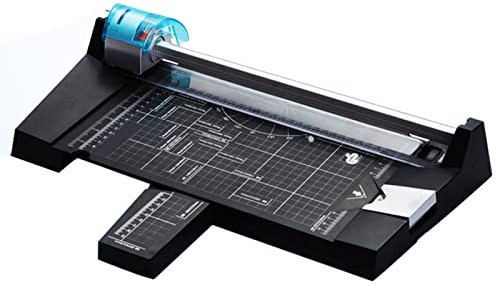 manuell papperspoängning kryssningsmaskin, Papperskärare Kraftig roterande trimmer med 5 blad - Rak/Vågig/Prickig/Bikig/Avslipad, Skärstorlek 230x320 mm