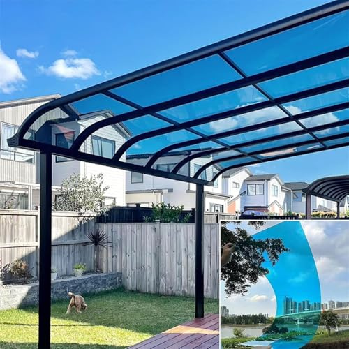 Planchas de Policarbonato Transparentes Paneles Panel de Fibra de 1mm [Pxkmouy 1.22x1m Placas de Policarbonato Planchas] Impermeable/Anti-UV, Cubiertas de Techo Aislamiento a Prueba de Lluvia