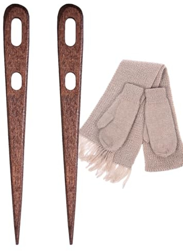 Aghi per maglieria in legno – Faggio 15x1,6cm 2 Pezzi | Grande ago a due occhi | ago ricamato | Aghi Tappezzeria | Aghi Due Occhi Per uncinetto, Nalbinding, Cucitura E Progetti Artigianali
