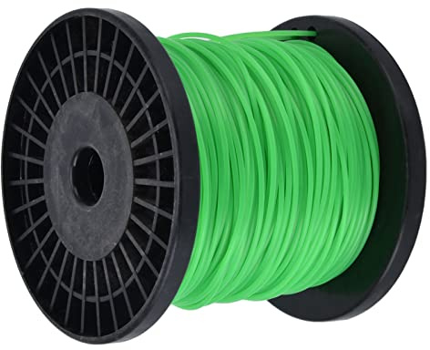 Dioche Brosse de 2 Mm Ligne de -Bordure Ronde de 2 Mm pour - Ligne de -Herbe en Nylon de Haute qualité pour Tondeuses à Gazon et -Bordures - Efficace des Mauvaises Herbes, Facile à Remplacer (100 m