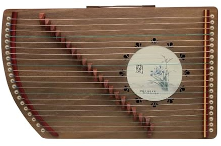 Guzheng, Portable String Instrument for Adult and Children, 21 Strings, 53X33 Cm, with Accessories(LAN)