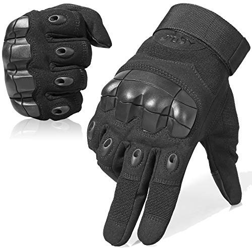 WTACTFUL Touch Screen Full Finger Gloves for Outdoor Airsoft Painball Motorcycle Cycling Motorbike Men Women Black M