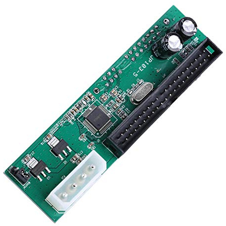 Richer-R IDE PATA till SATA-adapter, parallell PATA IDE till SATA-hårddisk adapter omvandlare, 40-stifts IDE PATA till SATA-adapter, stöder ATA 100/133 för 2,5/3,5 tums HDD DVD grön