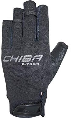 Chiba Unisex Klettersteighandschuhe 66208 Via Ferrata X-trem mit verlängerten Fingern, Größe L, Farbe Schwarz