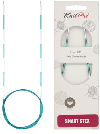 KnitPro 42083 SmartStix Aiguille à tricoter circulaire, métal, Multicolourede, 80 cm, 2,5 mm, Coloré