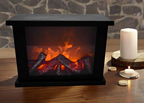 technoline T9800 - LED Kamin mit täuschend echten Flammen-Effekten, Schwarz