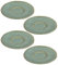 LEONARDO HOME Matera Set di 4 piattini in Ceramica, 11 cm, Colore: Verde