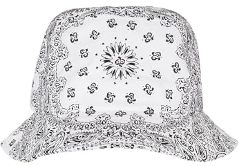 Flexfit Bandana Print Bucket Hat, White, one Size