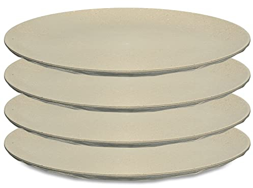 CLUB PLATE L Flacher Teller 4er Set nature desert sand