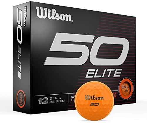 Wilson Unisex-Erwachsene Fifty Elite Golfbälle, Orange/Abendrot im Zickzackmuster (Sunset Chevron)