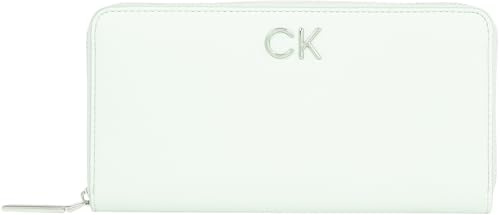 Calvin Klein Damen Geldbörse Zip Around Wallet aus Kunstleder, Grün (Milky Green), Einheitsgröße