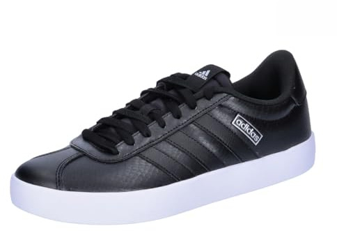 adidas Women's VL Court 3.0 Shoes, CORE Black/CORE Black/Silver MET, 6.5 UK