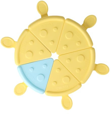 YILANJIN 6PCS Popsicle en Forme de Fromage, Moule Sorbet, Moule à Crème Glacée, Moule à Dessert, Moules à Glaçons, Ice Lolly Moulds avec Couvercle & Bâtonnets, Moule à Glaces Antiadhésif (Jaune + Bleu