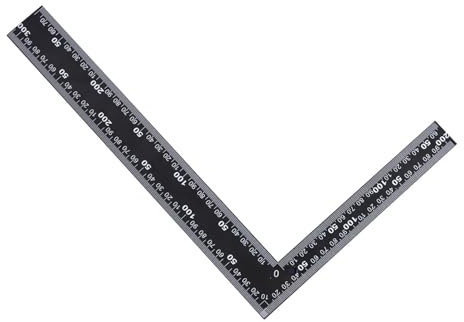 NIHENHAO Équerre de charpentier, équerre d'encadrement, 20,3 x 30,5 cm, équerre de charpentier, règle à angle droit, outils d'encadrement Règle en forme de L