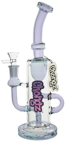 CHONGZ 26cm Tupelo 5mm Glass Percolator waterpipe bong in Purple, Pink or Milk Blue (Purple)