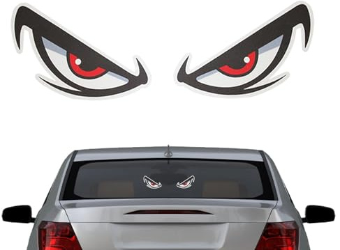 Djowyh Autocollants réfléchissants pour Voiture - Autocollants pour Les Yeux stéréo - Amusants - - pour Voiture, fenêtre, Mur