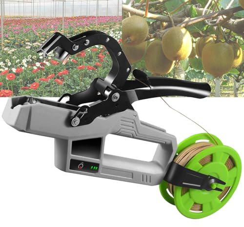 VNATWGOO Legatrice Senza Fili per Piante, Strumento Portatile per Legare Le Piante da Giardino per Colture di Vite, Strumento Elettrico per Legare, Macchina Automatica per Legare A Batteria