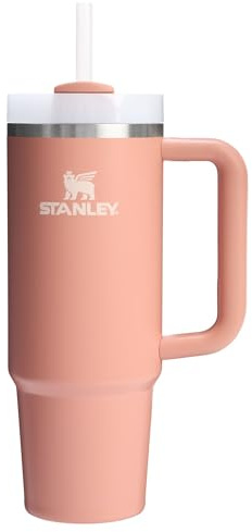 Stanley Quencher H2.0 Becher mit Griff und Strohhalm, 850 ml, Flowstate Deckel mit 3 Positionen, Getränkehalter, kompatibel für Reisen, isolierter Edelstahlbecher, BPA-frei, Sienna