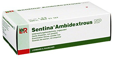 Sentina Ambidextrous Unters.Hands.puderfr.Gr.L 100 St