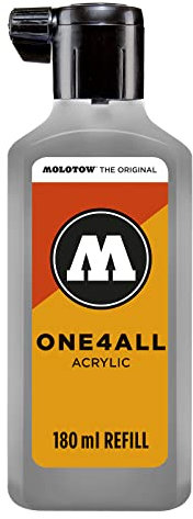 Molotow ONE4ALL Refill Acryl, Farbe 203 cool grau pastell 180 ml, Nachfülltinte für Permanentmarker