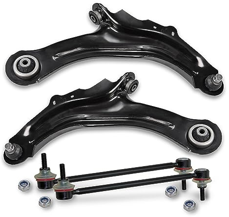 ATEC Germany 2x Brazo de control eje delantero inferior izquierdo y derecho, 2x barra de acoplamiento delantera compatible con RENAULT CLIO IV (BH_), ZOE (BFM_)