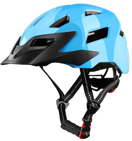FUNWICT Casco Bicicleta para Niños, Ajustable Casco Multideporte para Montar En MonopatíN Ciclismo Patinaje En LíNea, 52-56 Cm (Azul, S: 52-56 cm)