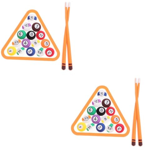 ifundom 4ensembles Décoration De Gâteau De Billard Miniature pour Anniversaire Et Fête Accessoires Créatifs Et Ludiques pour Gâteaux De Célébration