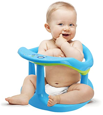 Baby Bath Seat, Baby Bathtub Seat for Sit-Up Bathing, Bathroom Seat with Backrest Support and Suction Cups, Stable & Comfortable Seats for Sitting Up