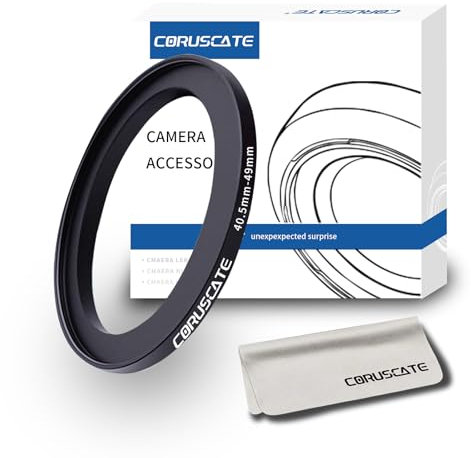 40.5mm-49mm Anillo Adaptador de Filtro Anillo Adaptador/Filtro Anillos/Step-up Ring,Cambiar el tamaño del Filtro o la Lente de 40.5mm a 49mm.+1 paño de Limpieza de Objetivos. ﻿