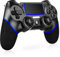 Wireless Controller für PS-4, Gamepad Joystick Controller kompatibel mit P4/Pro/Slim/PC, Dual-Vibration, Audio, Hochpräzises Touchpanel, 6-Achsen-Gyrosensor, 360°-Joystick-Gamecontroller -Blau