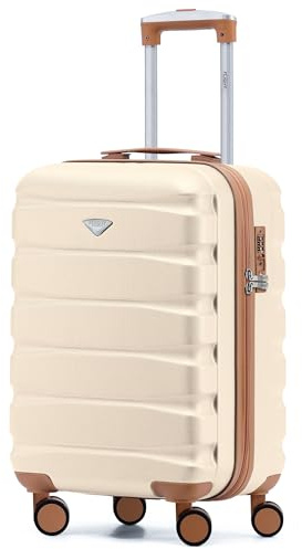Flight Knight Valises Rigides Legeresen Abs A 4 Roues Valises De Cabine Approuvees pour Plus De 35 Compagnies Aeriennes, Y Compris Easyjet, Taille Maximale pour KLM Et Air France 55x35x25cm